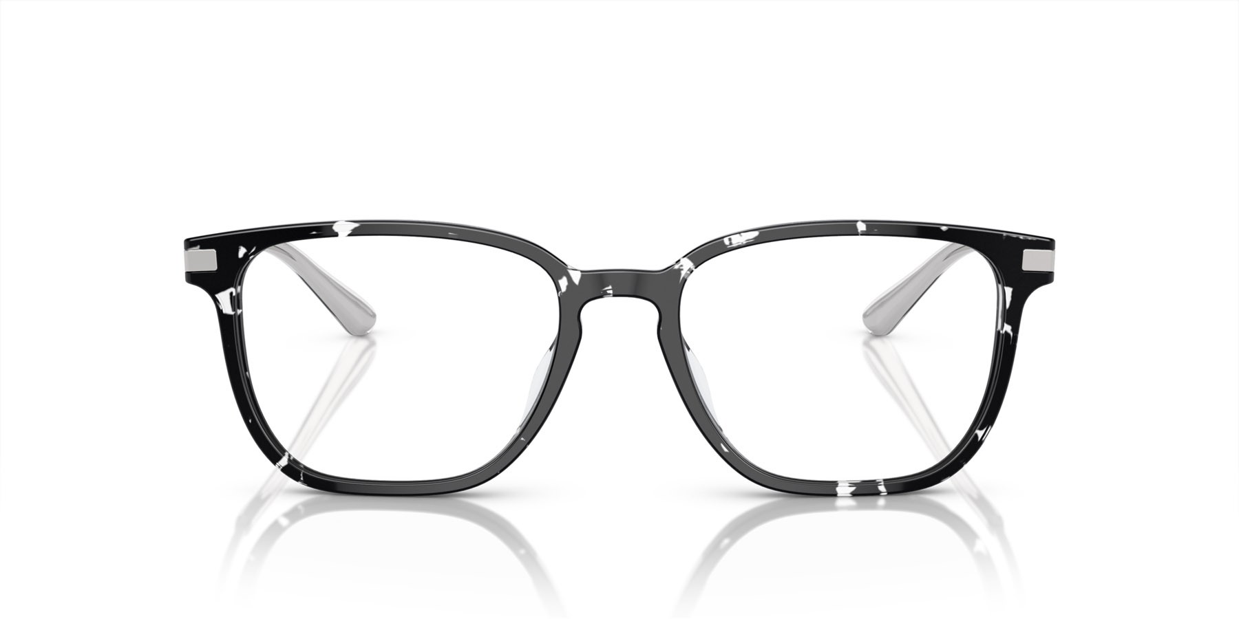 Brillen Prada PR A12VD (15O1O1) farbe cristallo nero tartarugato form quadratisch gläser lente demo