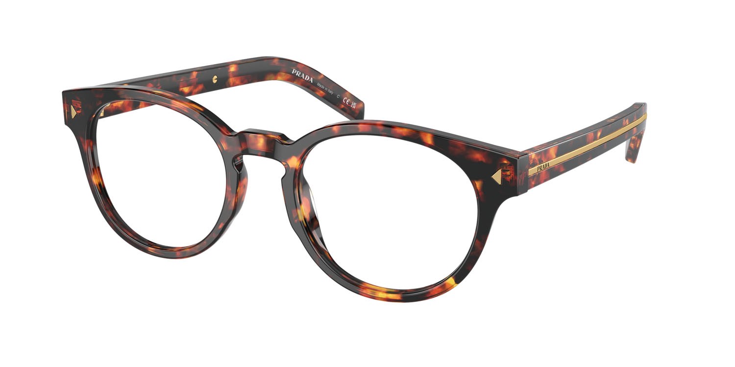 Eyeglasses Prada PR A14V (14O1O1) color magma tortoise shape pantos lenses lente demo