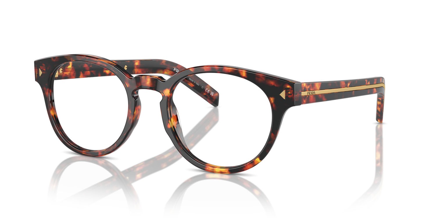 Eyeglasses Prada PR A14V (14O1O1) color magma tortoise shape pantos lenses lente demo