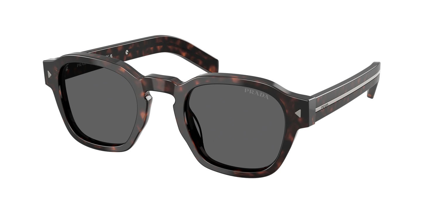 Occhiali da sole Prada PR A16S (17N731) colore tartaruga radica forma pantos lenti grigio scuro