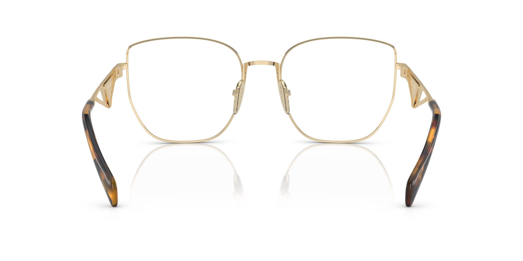 Eyeglasses Prada PR A54VD (ZVN1O1) color oro pallido shape butterfly lenses lente demo