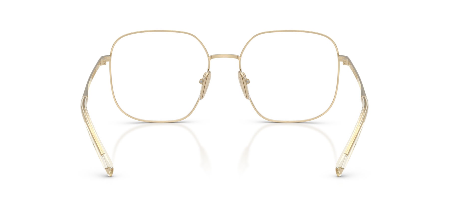 Eyeglasses Prada PR A59V (ZVN1O1) color oro pallido shape square lenses lente demo