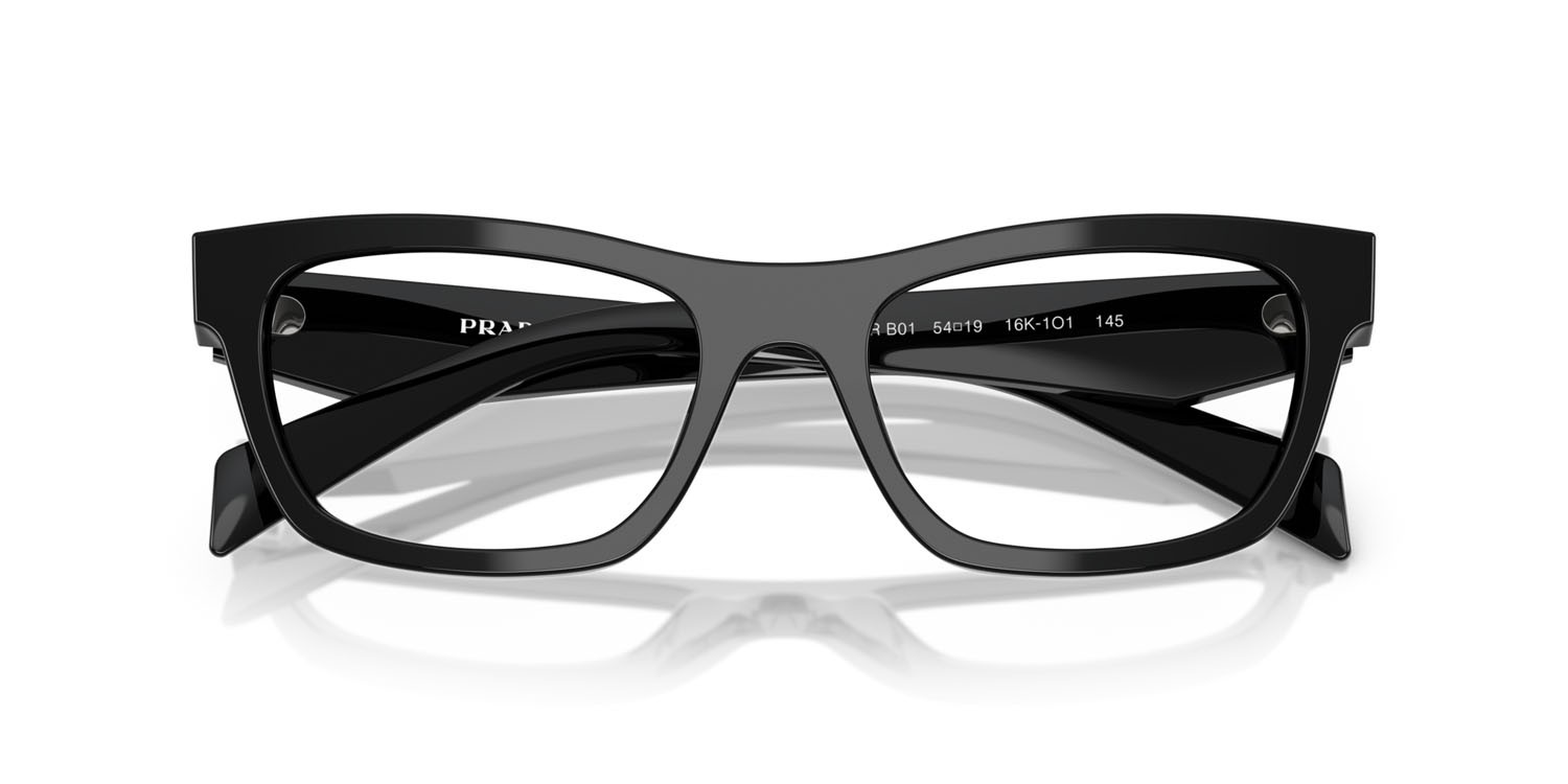 Eyeglasses Prada PR B01V (16K1O1) color placcato oro rose shape butterfly lenses lente demo
