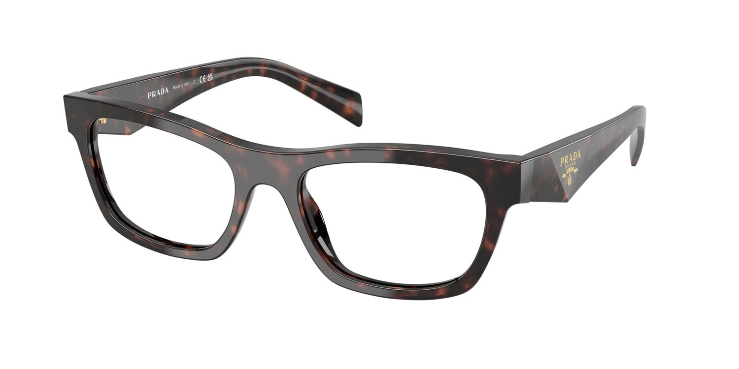 Eyeglasses Prada PR B01V (17N1O1) color root tartarugato shape butterfly lenses lente demo