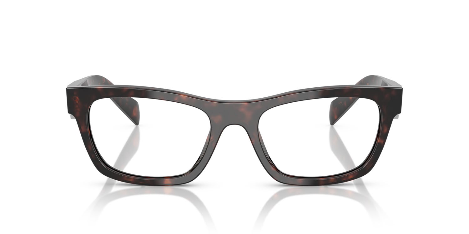Eyeglasses Prada PR B01V (17N1O1) color root tartarugato shape butterfly lenses lente demo