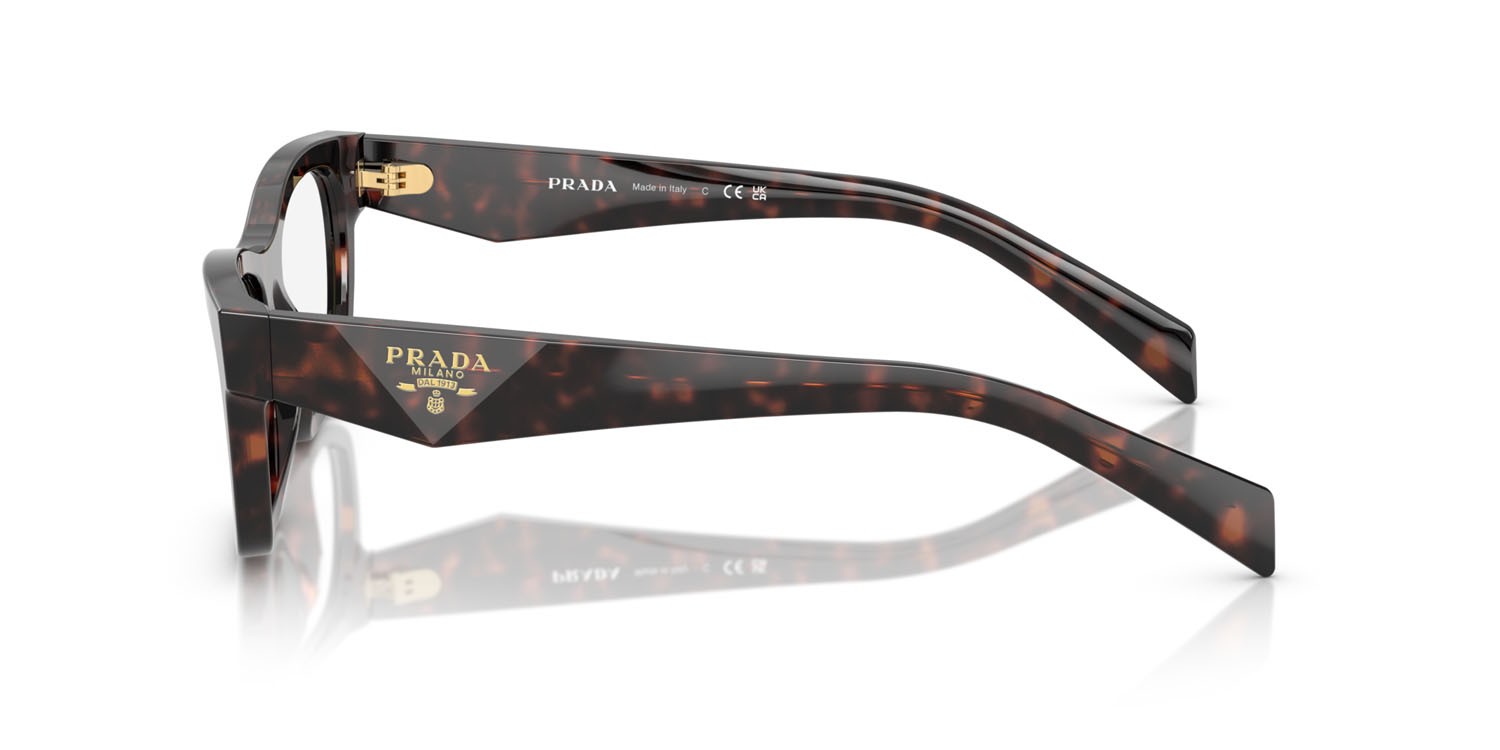 Eyeglasses Prada PR B01V (17N1O1) color root tartarugato shape butterfly lenses lente demo