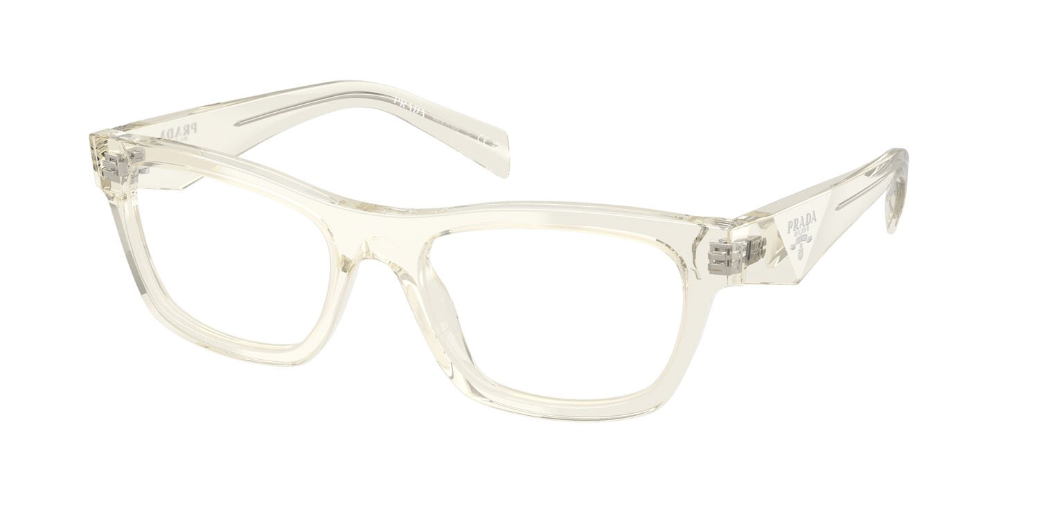 Eyeglasses Prada PR B01V (19X1O1) color placcato oro pallido shape butterfly lenses lente demo