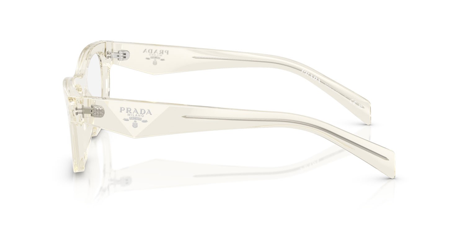 Eyeglasses Prada PR B01V (19X1O1) color placcato oro pallido shape butterfly lenses lente demo