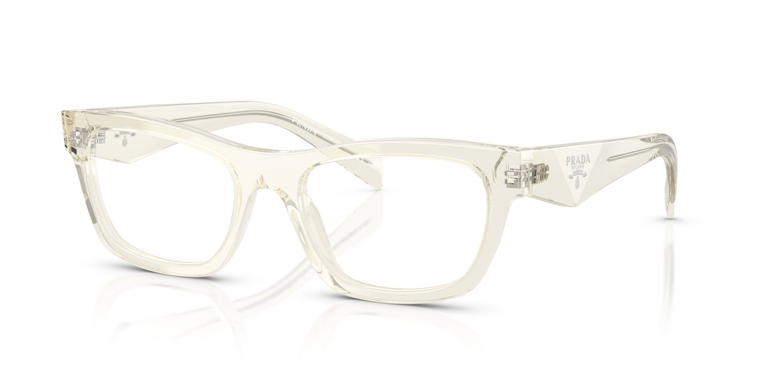 Eyeglasses Prada PR B01V (19X1O1) color placcato oro pallido shape butterfly lenses lente demo