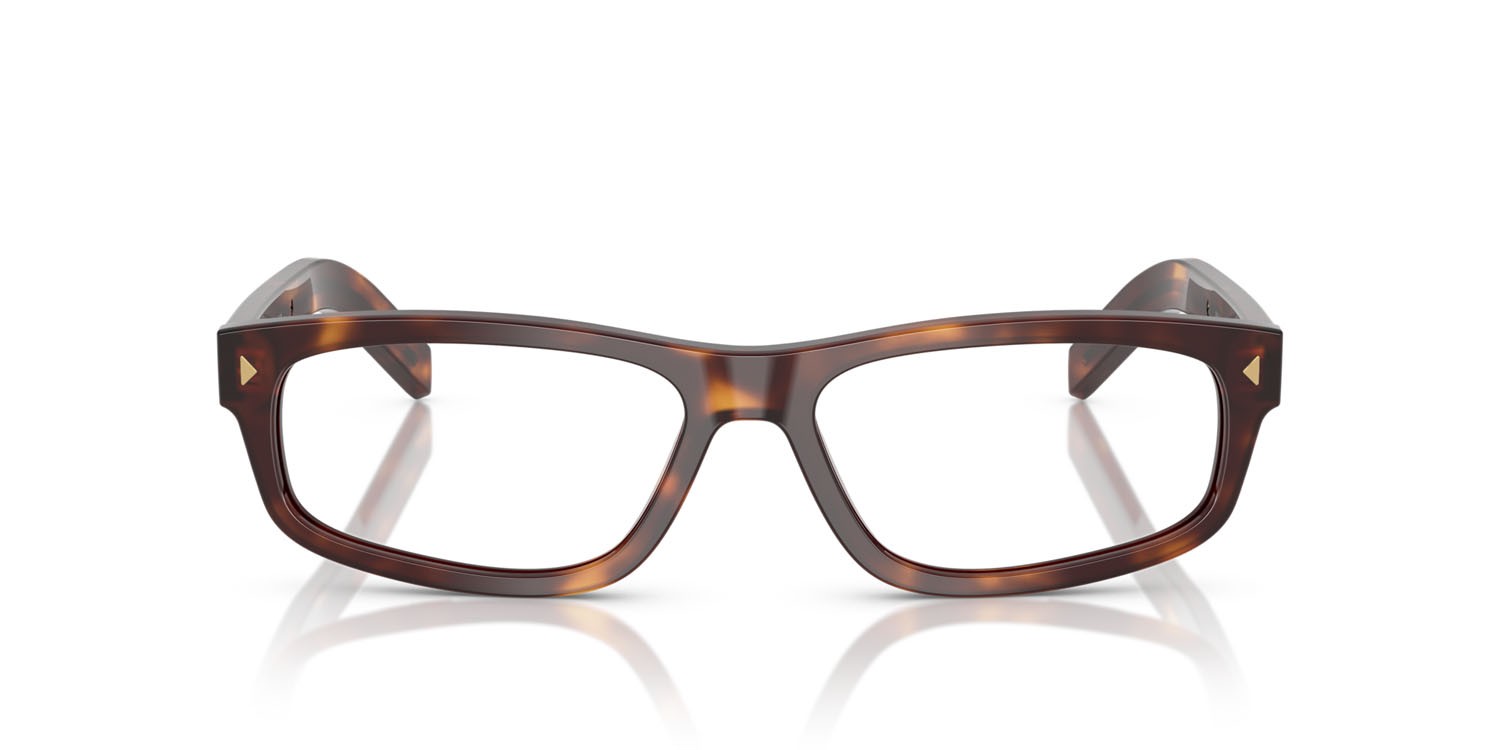 Eyeglasses Prada PR B02V (15W1O1) color havana shape rectangle lenses lente demo