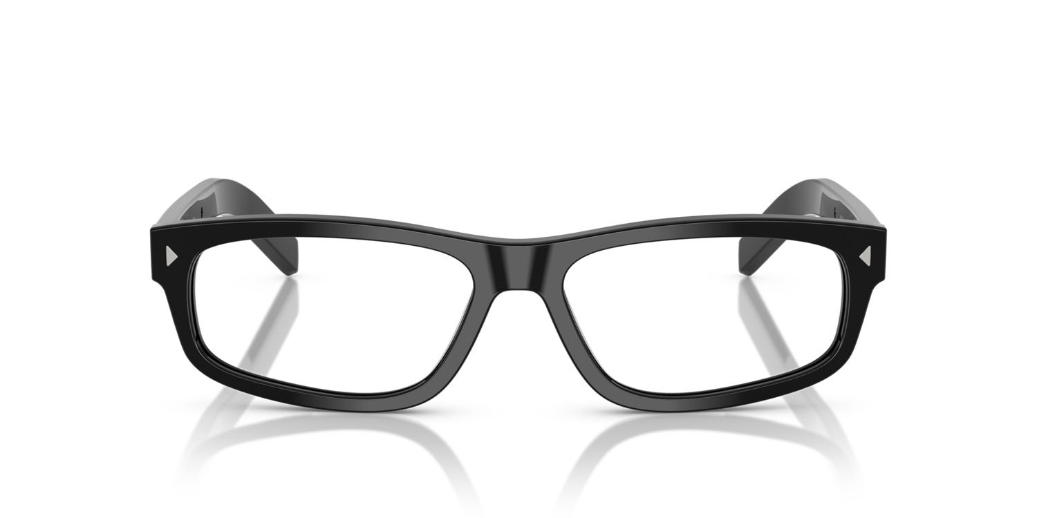 Eyeglasses Prada PR B02V (16K1O1) color nero shape rectangle lenses lente demo