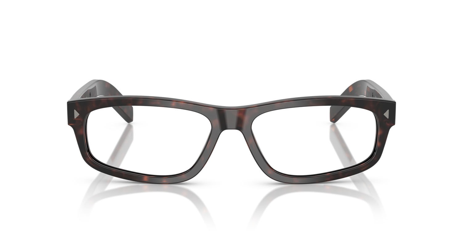 Eyeglasses Prada PR B02V (17N1O1) color root havana shape rectangle lenses lente demo