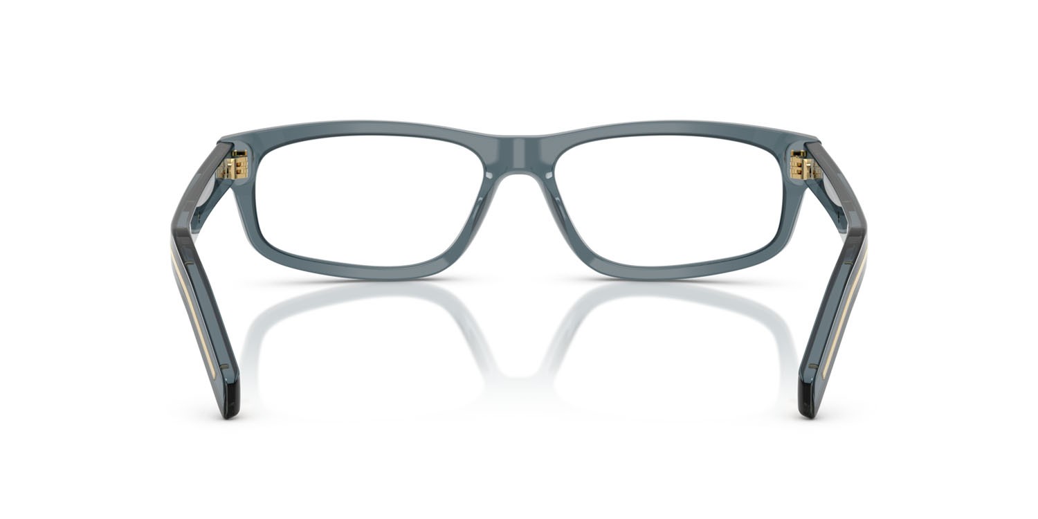 Eyeglasses Prada PR B02V (17T1O1) color placcato oro pallido shape rectangle lenses lente demo
