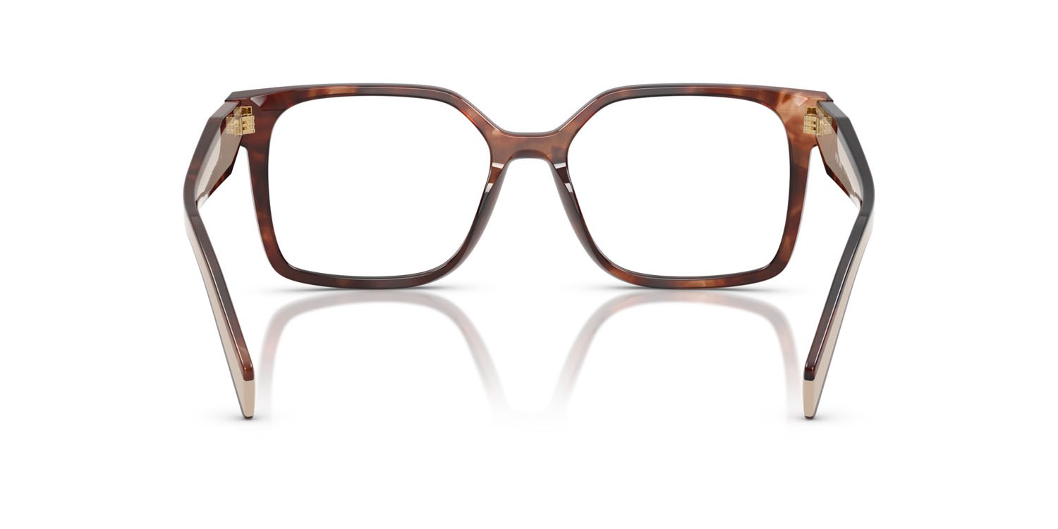 Eyeglasses Prada PR B03V (07R1O1) color caramello havana shape rectangle lenses lente demo