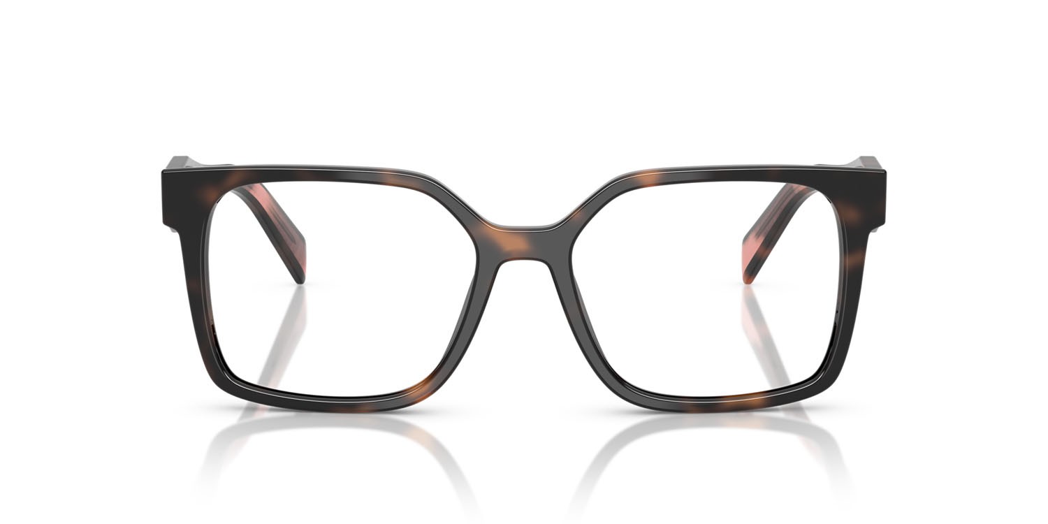 Eyeglasses Prada PR B03V (23A1O1) color malva tartarugato shape rectangle lenses lente demo