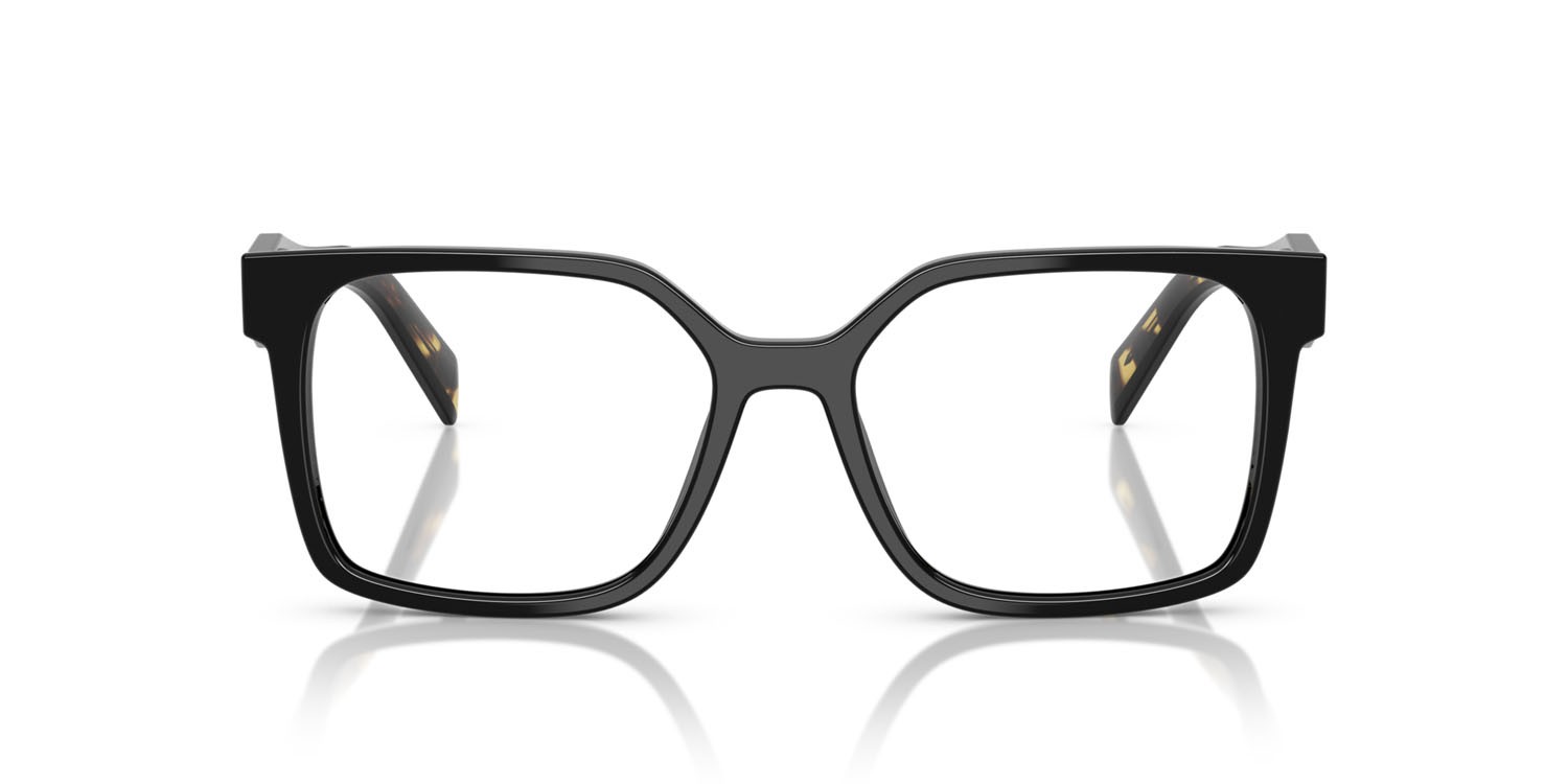 Eyeglasses Prada PR B03V (3891O1) color nero shape rectangle lenses lente demo