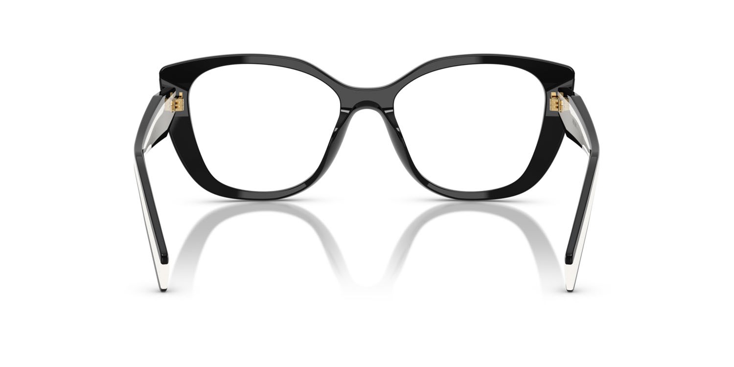 Eyeglasses Prada PR B04V (16K1O1) color nero shape cat eye lenses lente demo