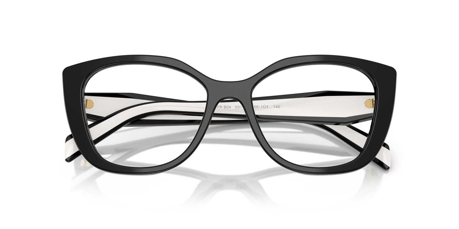Eyeglasses Prada PR B04V (16K1O1) color nero shape cat eye lenses lente demo