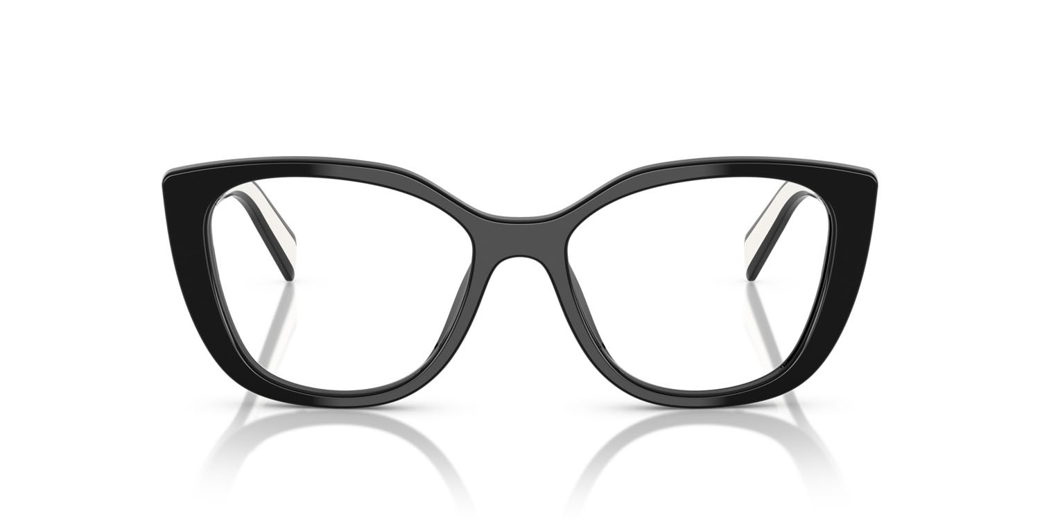 Eyeglasses Prada PR B04V (16K1O1) color nero shape cat eye lenses lente demo