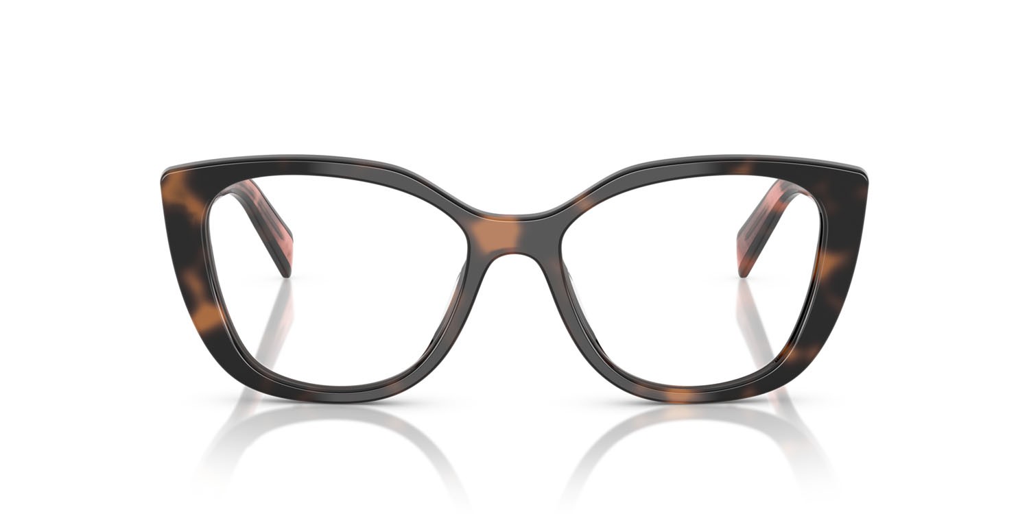 Eyeglasses Prada PR B04V (23A1O1) color malva tartarugato shape cat eye lenses lente demo