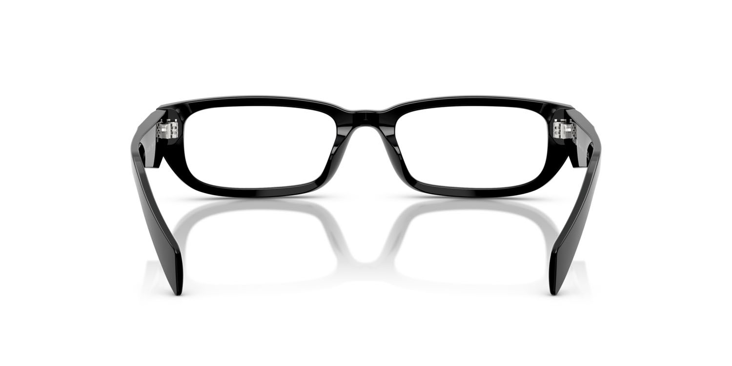 Eyeglasses Prada PR B05V (16K1O1) color nero/argento notte shape rectangle lenses lente demo