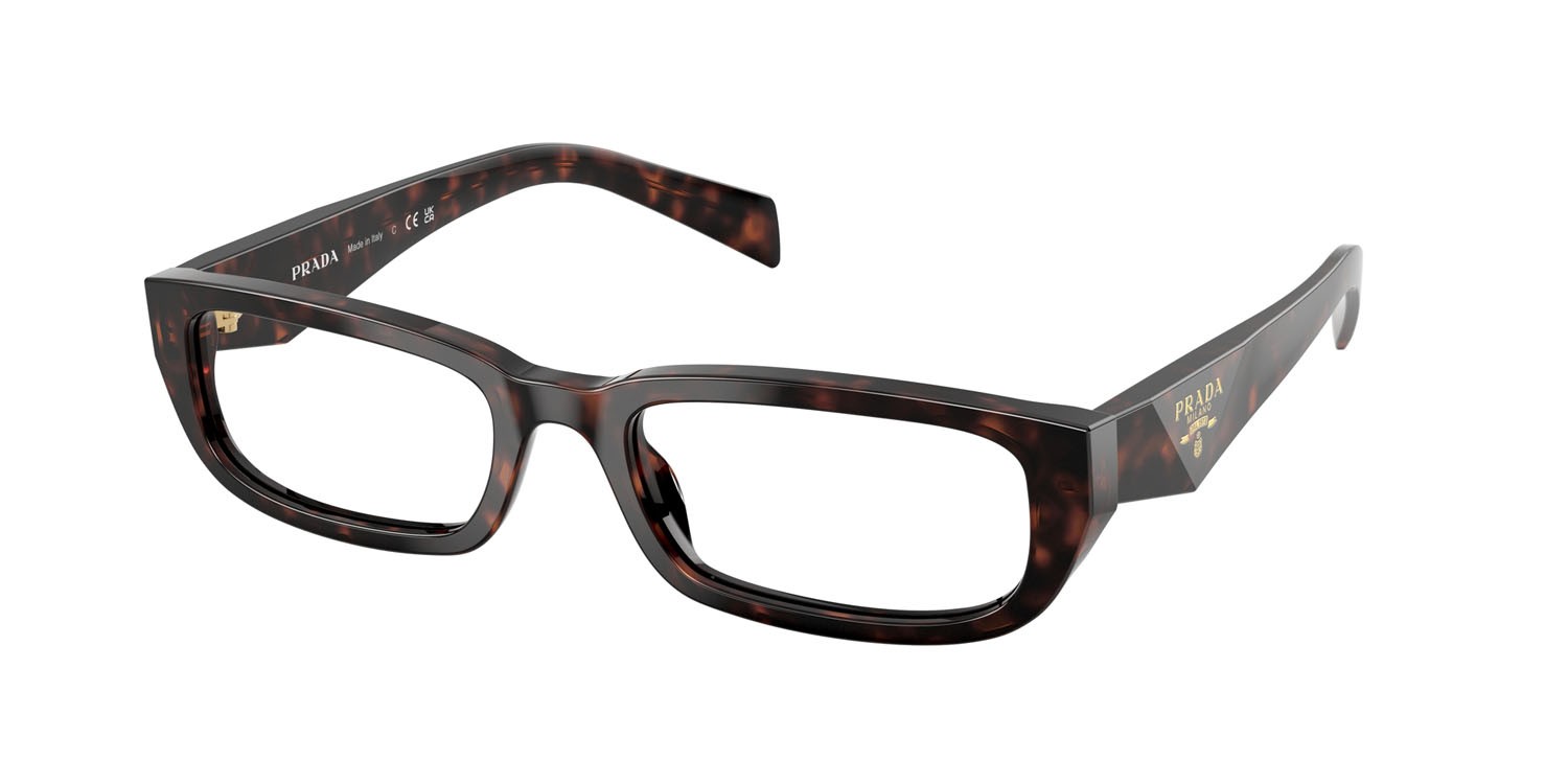Eyeglasses Prada PR B05V (17N1O1) color nero/tartarugato medio shape rectangle lenses lente demo