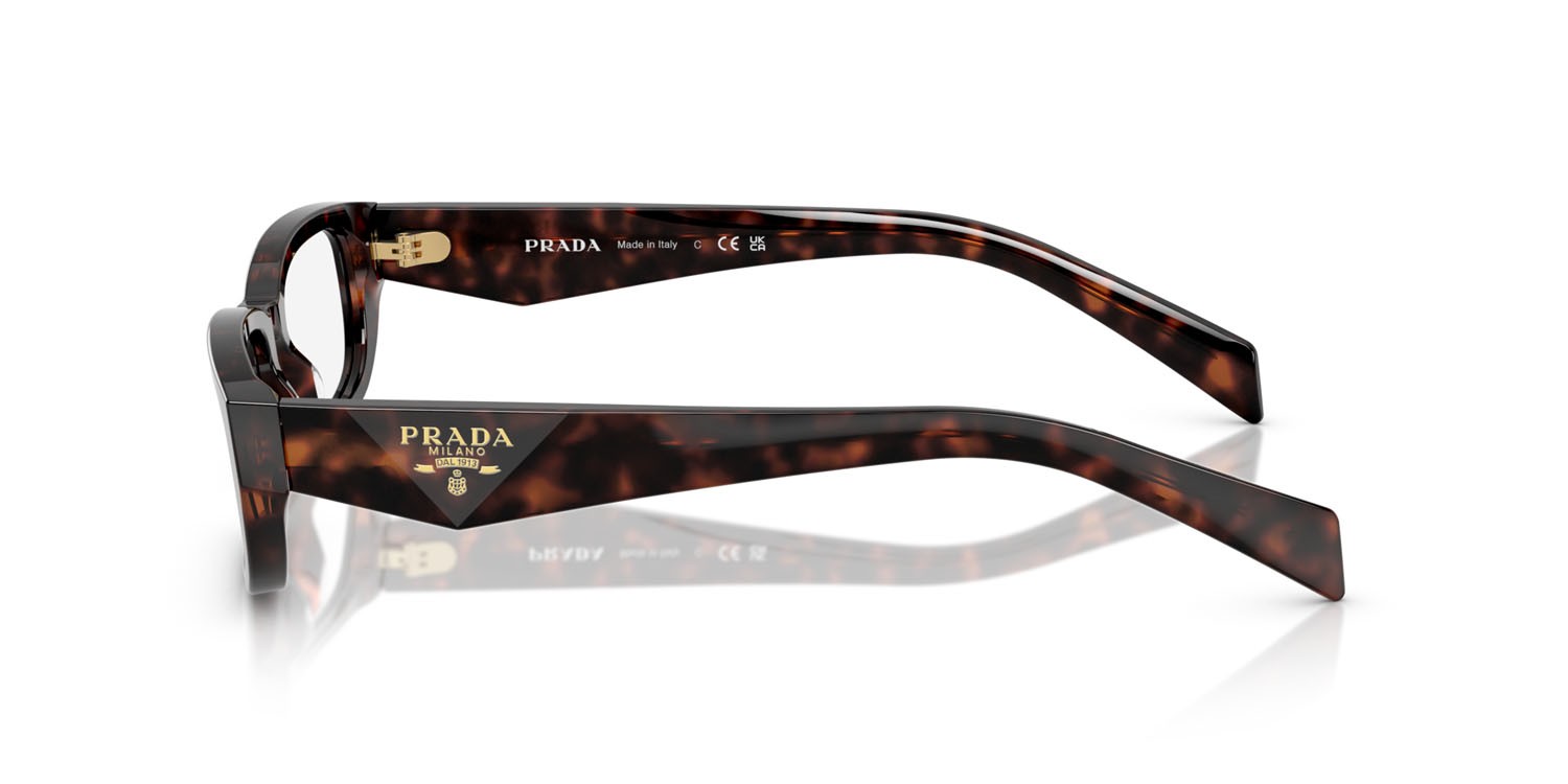 Eyeglasses Prada PR B05V (17N1O1) color nero/tartarugato medio shape rectangle lenses lente demo