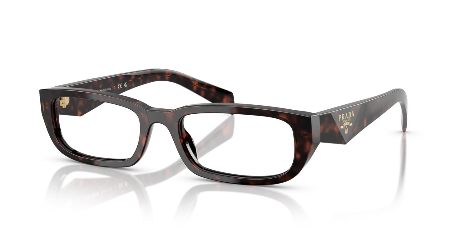 Eyeglasses Prada PR B05V (17N1O1) color nero/tartarugato medio shape rectangle lenses lente demo