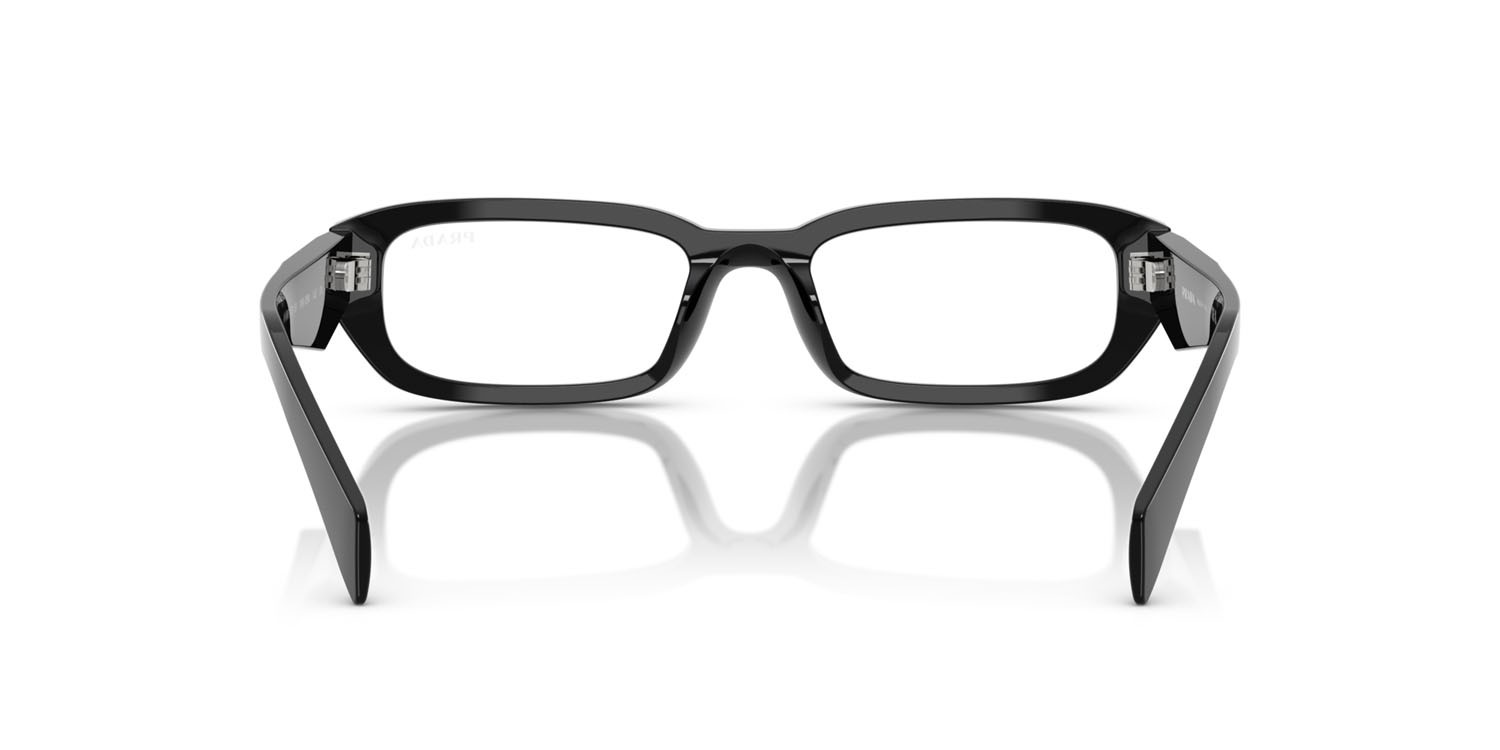 Occhiali da sole Prada PR B06S (16K08N) colore nero forma rettangolare lenti trasparente con filtro anti luce blu