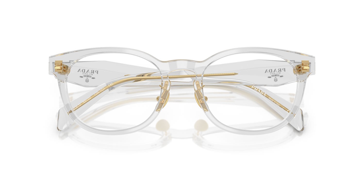 Eyeglasses Prada PR B06VD (12R1O1) color grigio trasparente shape pantos lenses lente demo