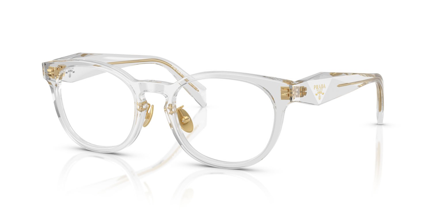 Eyeglasses Prada PR B06VD (12R1O1) color grigio trasparente shape pantos lenses lente demo