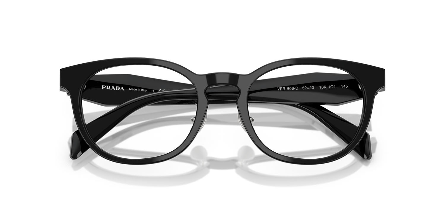 Eyeglasses Prada PR B06VD (16K1O1) color nero shape pantos lenses lente demo