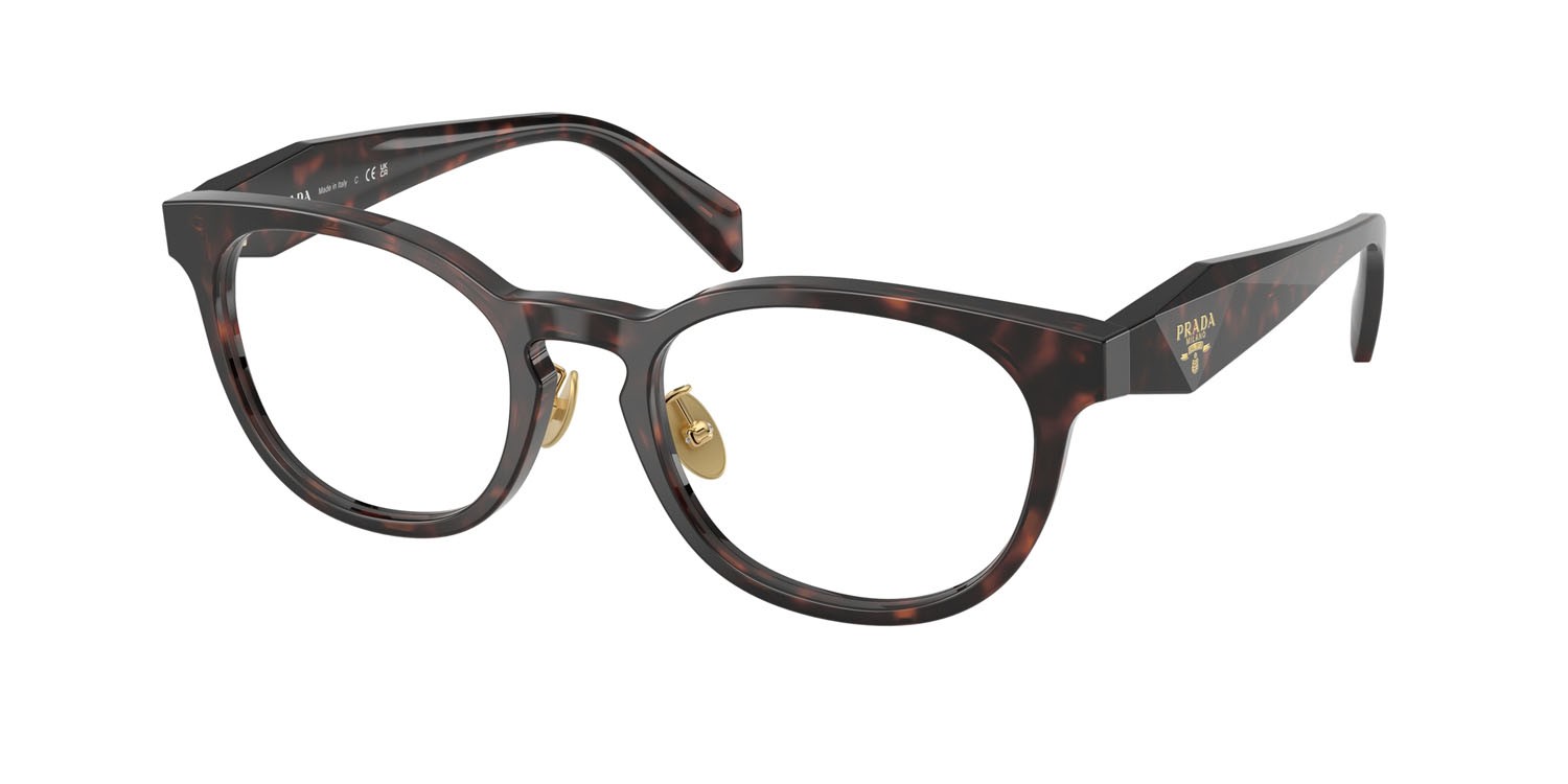 Eyeglasses Prada PR B06VD (17N1O1) color verde opaco/rosa shape pantos lenses lente demo