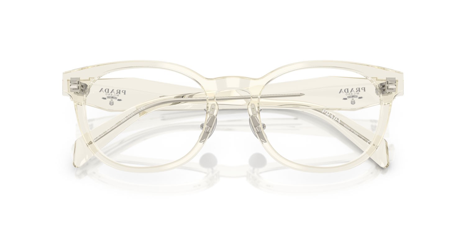 Eyeglasses Prada PR B06VD (19X1O1) color grigio opaco/verde shape pantos lenses lente demo