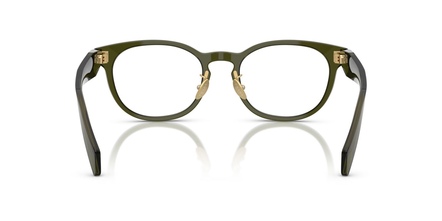 Eyeglasses Prada PR B06VD (19Z1O1) color bottiglia trasparente shape pantos lenses lente demo