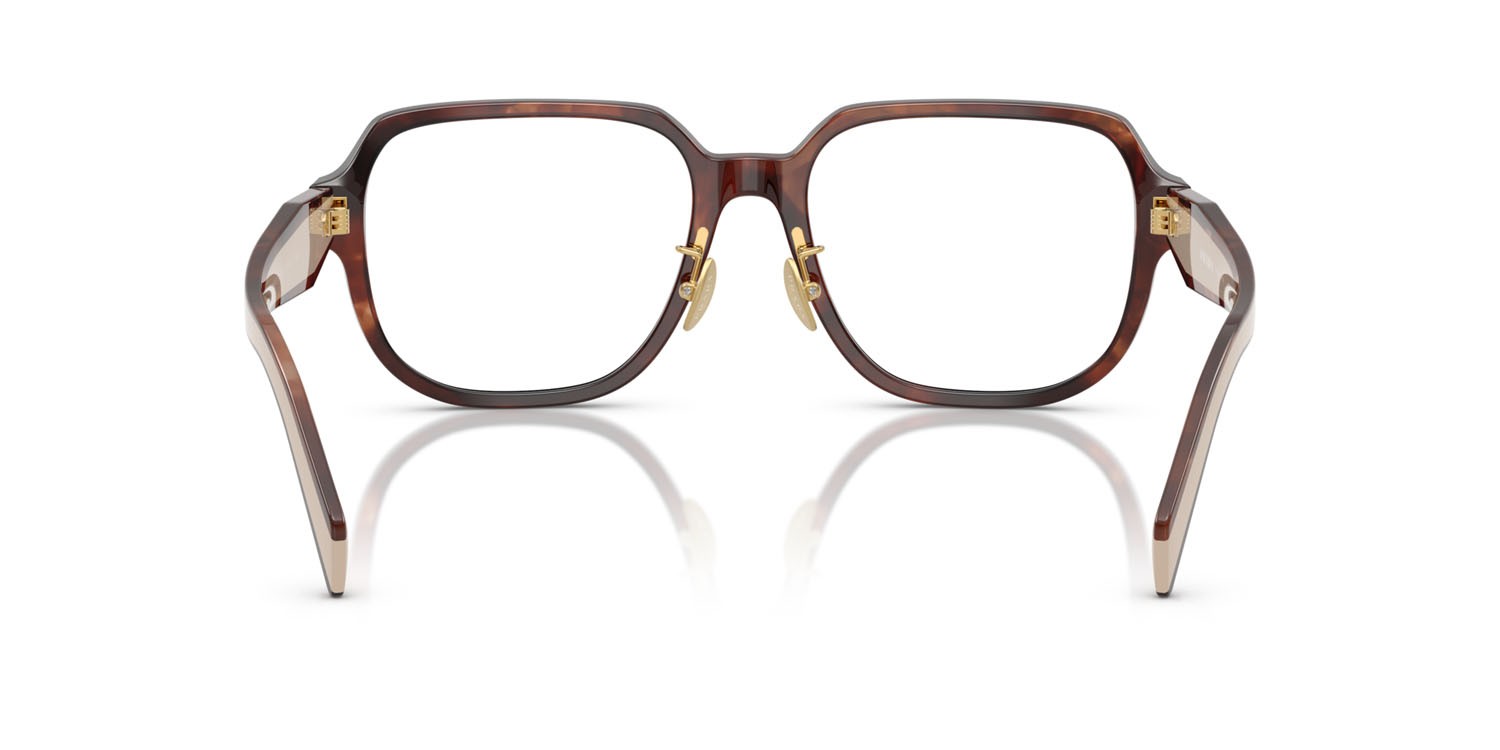 Eyeglasses Prada PR B07VD (07R1O1) color caramello havana shape square lenses lente demo