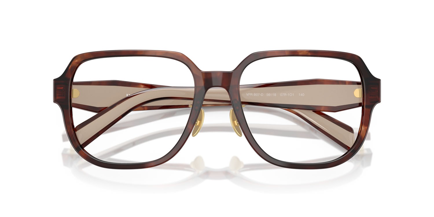 Eyeglasses Prada PR B07VD (07R1O1) color caramello havana shape square lenses lente demo
