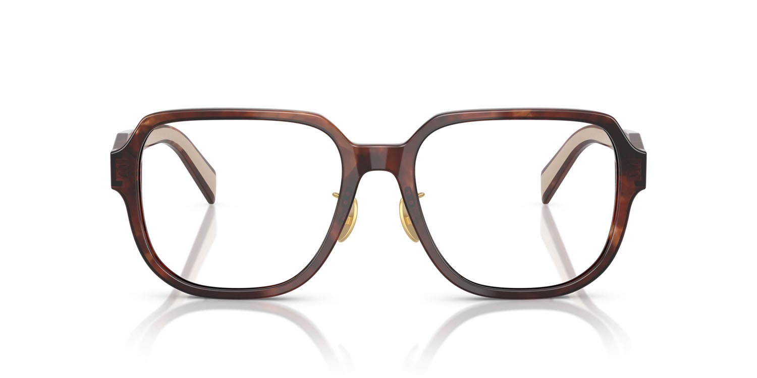 Eyeglasses Prada PR B07VD (07R1O1) color caramello havana shape square lenses lente demo