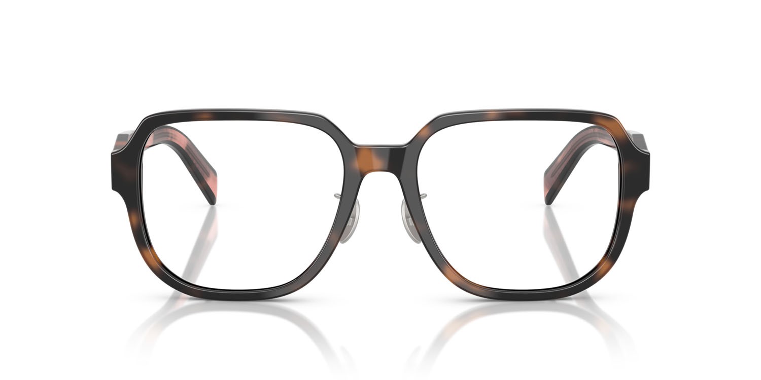 Eyeglasses Prada PR B07VD (23A1O1) color malva tartarugato shape square lenses lente demo