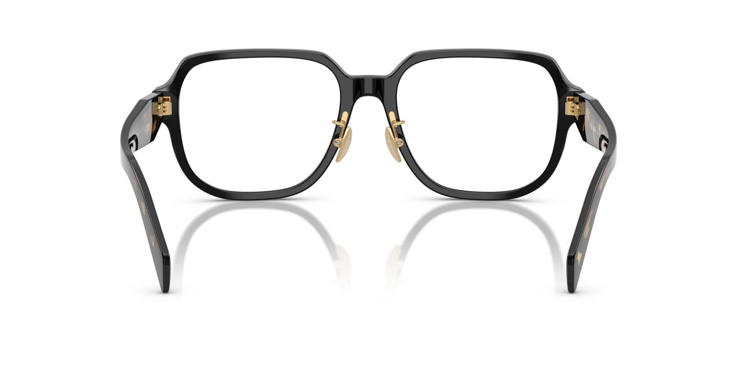Eyeglasses Prada PR B07VD (3891O1) color nero/tartarugato medio shape square lenses lente demo