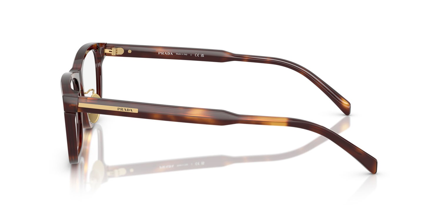 Eyeglasses Prada PR B08VD (15W1O1) color havana shape rectangle lenses lente demo