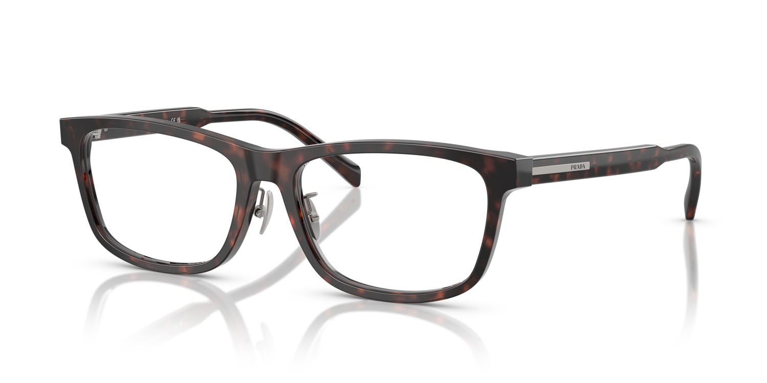 Eyeglasses Prada PR B08VD (17N1O1) color root havana shape rectangle lenses lente demo