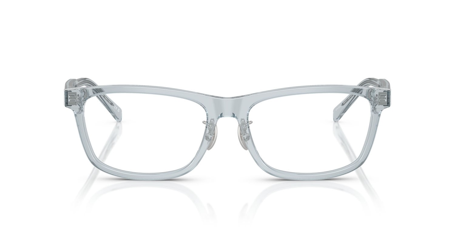 Eyeglasses Prada PR B08VD (19T1O1) color blu trasparente shape rectangle lenses lente demo