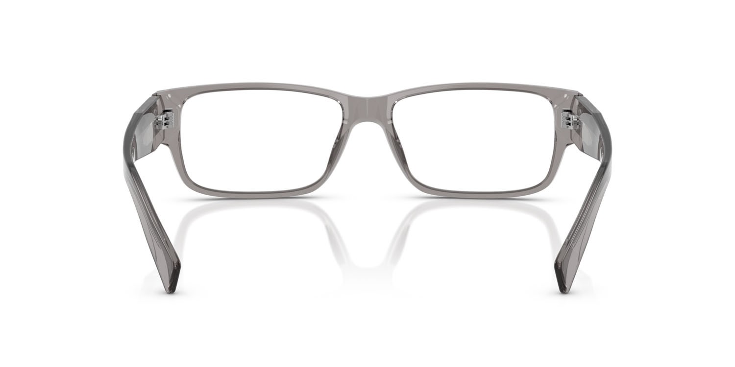 Eyeglasses Prada PR B09V (16Z1O1) color grigio trasparente shape rectangle lenses lente demo