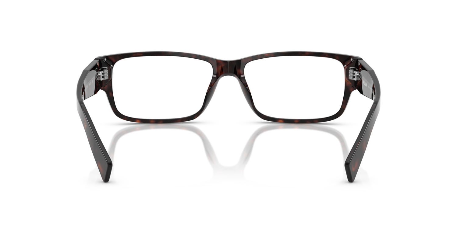 Eyeglasses Prada PR B09V (17N1O1) color root havana shape rectangle lenses lente demo