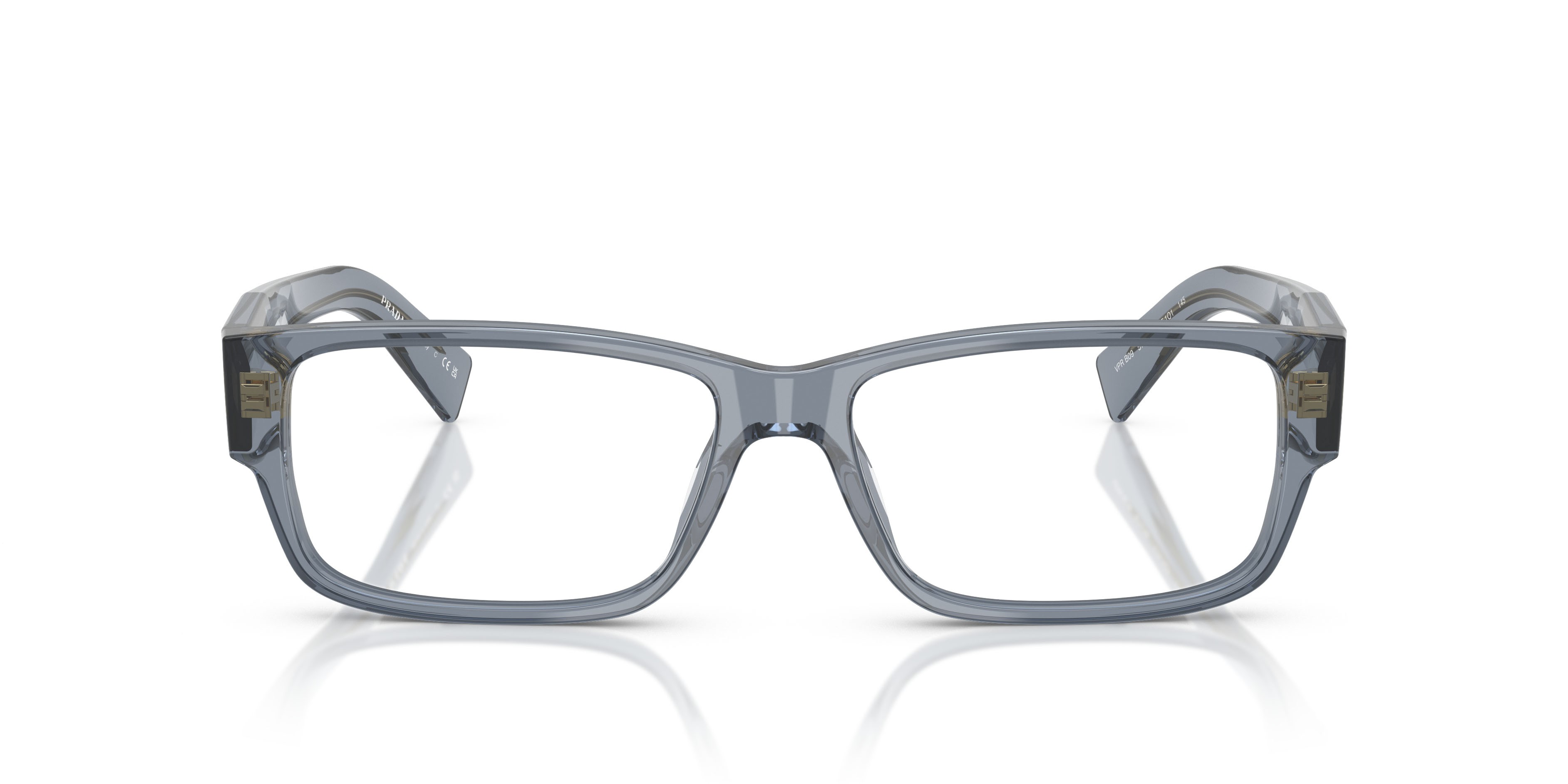 Eyeglasses Prada PR B09V (17T1O1) color transparent ocean shape rectangle lenses lente demo