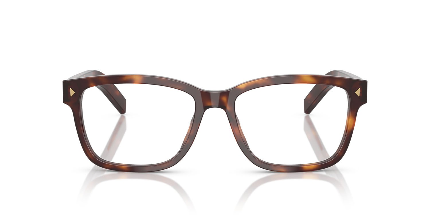 Eyeglasses Prada PR B10V (15W1O1) color havana shape rectangle lenses lente demo