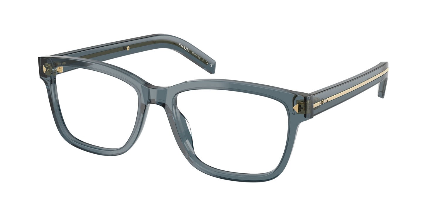 Eyeglasses Prada PR B10V (17T1O1) color transparent ocean shape rectangle lenses lente demo