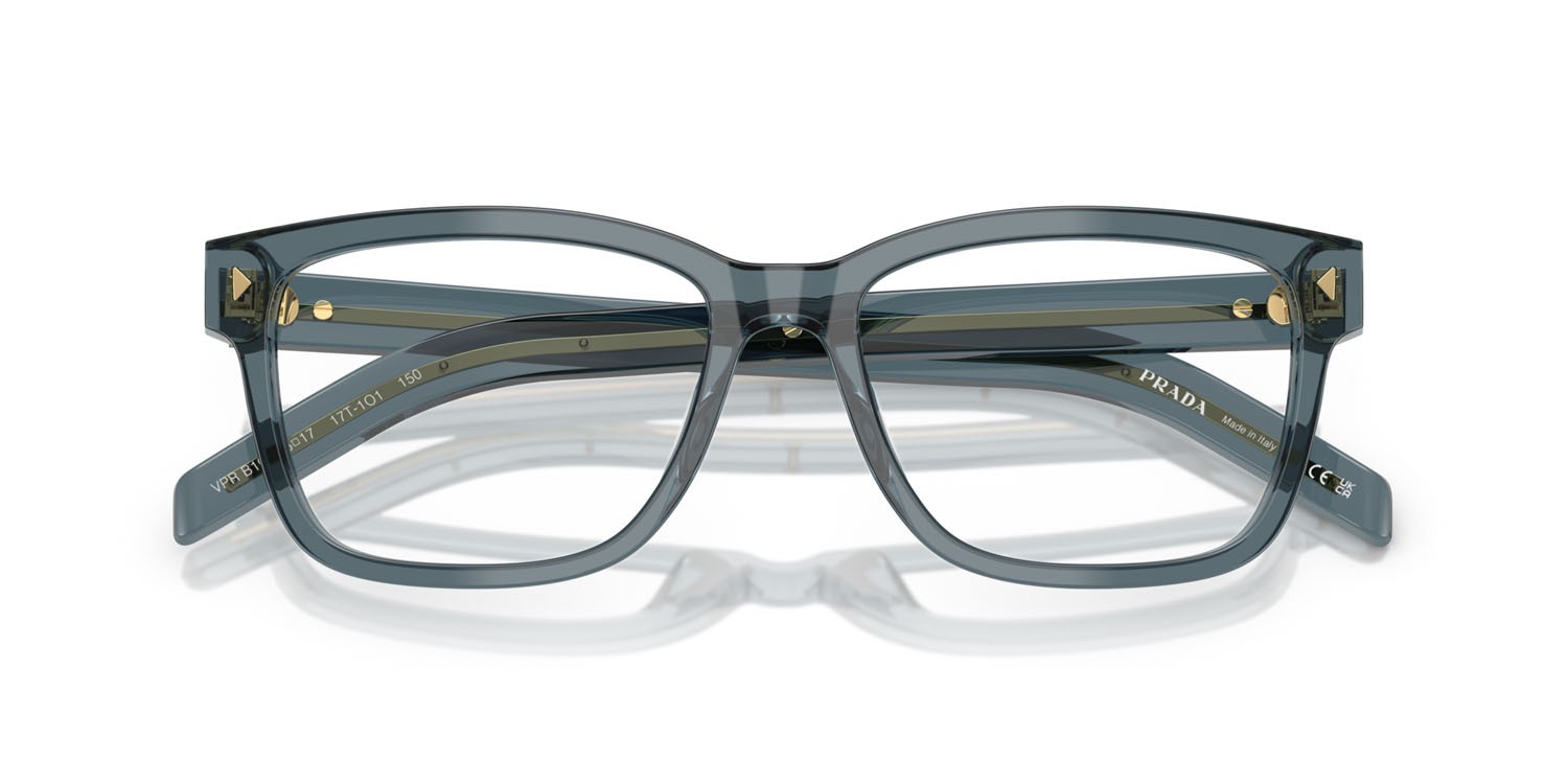 Eyeglasses Prada PR B10V (17T1O1) color transparent ocean shape rectangle lenses lente demo