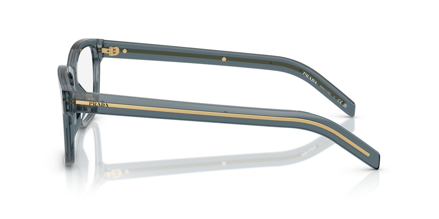 Eyeglasses Prada PR B10V (17T1O1) color transparent ocean shape rectangle lenses lente demo